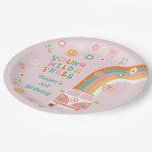 Young Wild and Three Retro Boho Party Paper Bowls Papieren Bordje (Gekanteld)