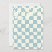 Young Wild and Three Retro Daisy 3rd Birthday Kaart (Achterkant)