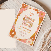 Young Wild and Three Retro Daisy 3rd Birthday Kaart