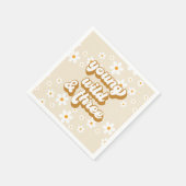 Young Wild and Three Retro Daisy 3rd Birthday Servet (Hoek)