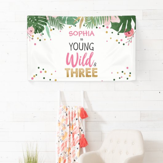Young Wild and Three Tropical Safari Pink Girl Spandoek (Insitu)