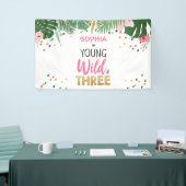 Young Wild and Three Tropical Safari Pink Girl Spandoek (Beurs)