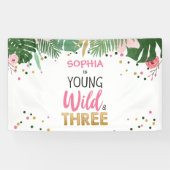Young Wild and Three Tropical Safari Pink Girl Spandoek (Horizontaal)