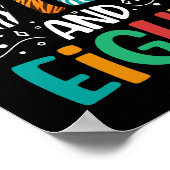 Young Wild en acht 8e verjaardag Grappig 8 jaar ou Poster (Hoek)