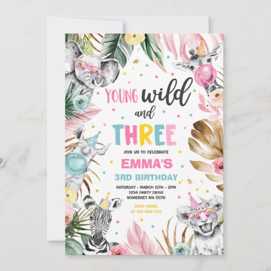 Young Wild en drie Safari Oerwouden Kaart (Voorkant)