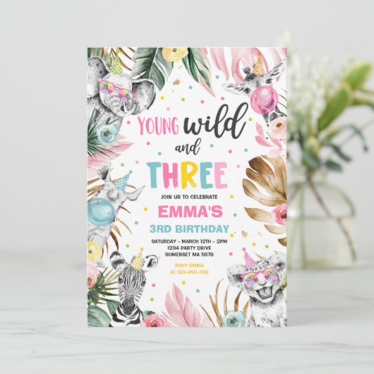 Young Wild en drie Safari Oerwouden Kaart (Staand voorkant)