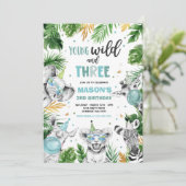 Young Wild en drie Safari Oerwouden Kaart (Staand voorkant)