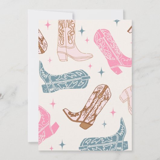 Young, Wild en drie Westerne verjaardagsuitnodigin Kaart (Achterkant)