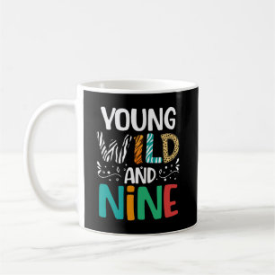 Young Wild en Nine Funny 9e verjaardag 9 jaar oud Koffiemok
