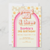 Young Wild en Three Boho Daisy Rainbow Verjaardag  Kaart (Voorkant)