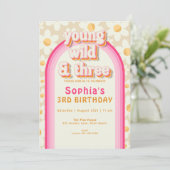 Young Wild en Three Boho Daisy Rainbow Verjaardag  Kaart (Staand voorkant)