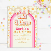 Young Wild en Three Boho Daisy Rainbow Verjaardag  Kaart