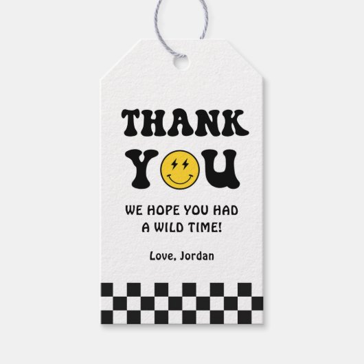 Young Wild en Three Boy 3rd Birthday Gift Label Cadeaulabel (Voorkant)