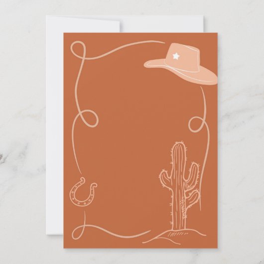 Young Wild en Three Desert Cowboy Verjaardag Kaart (Achterkant)