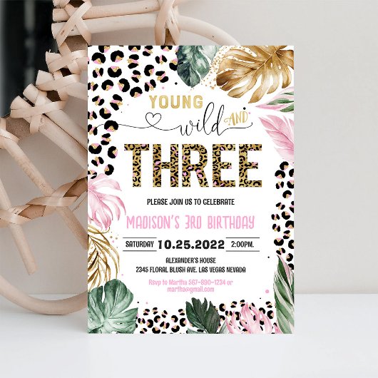 Young Wild en Three Leopard drukken Oerwoud verjaa Kaart