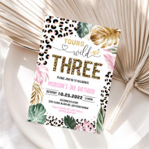 Young Wild en Three Leopard drukken Oerwoud verjaa