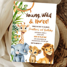 Young Wild en Three Zoo Safari Boy zijn drie jaar 