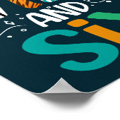 Young Wild en zes grappige meisje jongen 6e verjaa Poster (Hoek)