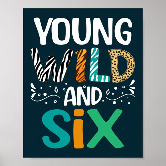 Young Wild en zes grappige meisje jongen 6e verjaa Poster (Voorkant)