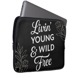 Young, Wild, & Free- Yin Yang Laptop Hoesje Sleeve