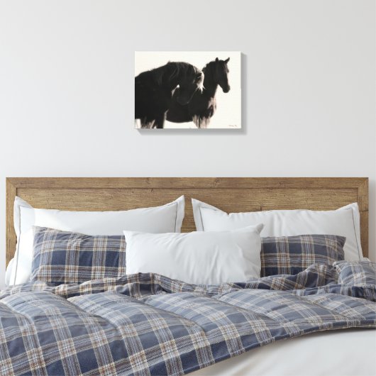 Young Wild Stallions Canvas Afdruk (Insitu (Slaapkamer))