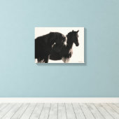 Young Wild Stallions Canvas Afdruk (Insitu (Houten vloer))