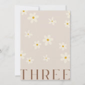 Young Wild & Three Birthday Invitation Kaart (Achterkant)