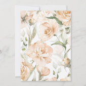 Young Wild & Three Blush Bloemen Derde Verjaardag Kaart (Achterkant)