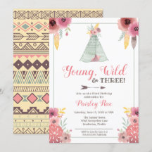 Young Wild & Three Boho Girls Third Birthday