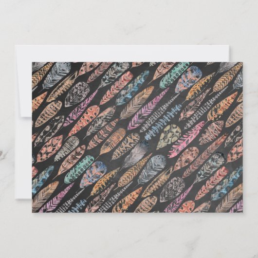 Young, Wild & Three Boho Photo Birthday Invitation Kaart (Achterkant)