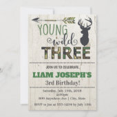 Young Wild & Three Boys - Uitnodiging voor 3e verj (Voorkant)