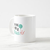 Young, Wild & Three - Cute 3rd Birthday Design Koffiemok (Voorkant links)