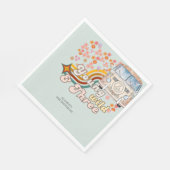 Young Wild & Three Daisy Bloemen van 2e verjaardag Servet (Hoek)