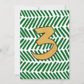 Young Wild & Three Dinosaur 3rd Birthday Invitatio Kaart (Achterkant)