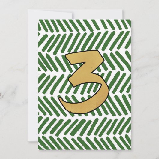 Young Wild & Three Dinosaur 3rd Birthday Invitatio Kaart (Achterkant)