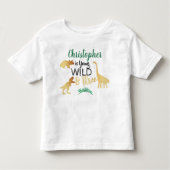 Young Wild & Three Dinosaur Boys 3e verjaardag Kinder Shirts (Voorkant)