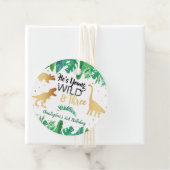 Young Wild & Three Dinosaur Boys 3rd Birthday Bedankjes Labels (In situ)