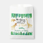 Young Wild & Three Dinosaur Boys Third Birthday Bedankzakje (Voorkant)