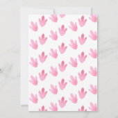 Young Wild & Three Dinosaur roze Verjaardag Kaart (Achterkant)