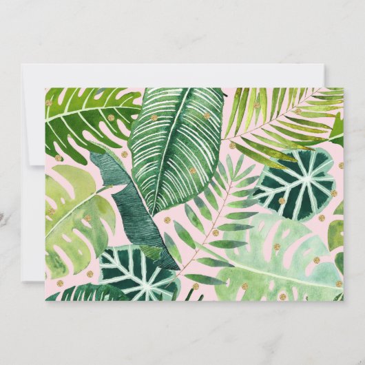 Young Wild & Three Girl Safari Uitnodiging voor Ve (Achterkant)