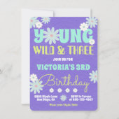 Young Wild & Three Hippie Birthday Party Kaart (Voorkant)