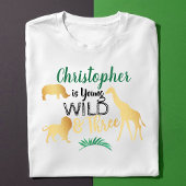Young Wild & Three Jungle Safari Boys 3e Verjaarda Kinder Shirts