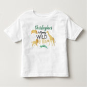 Young Wild & Three Jungle Safari Boys 3e Verjaarda Kinder Shirts (Voorkant)