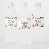 Young Wild & Three Leopard Print Safari Birthday Waterfles Etiket (Flessen)