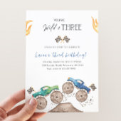 Young, Wild & Three Monster Truck 3e verjaardag Kaart