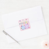 Young Wild & Three Preppy Patch 3de Verjaardagsfee Vierkante Sticker (Envelop)