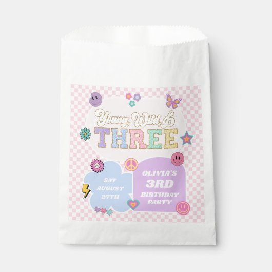 Young Wild & Three Preppy Patch 3e verjaardagsfees Bedankzakje (Voorkant)