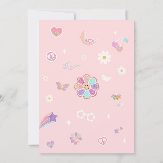 Young Wild & Three Rainbow Disco Sun 3rd Birthday  Kaart (Achterkant)