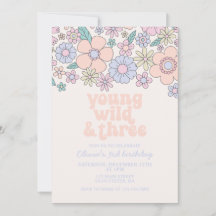 Young Wild Three Retro Floral 3e verjaardag
