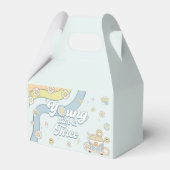 Young Wild Three Retro Rainbow 3rd Birthday Bedankdoosjes (Voorkant Zijde)